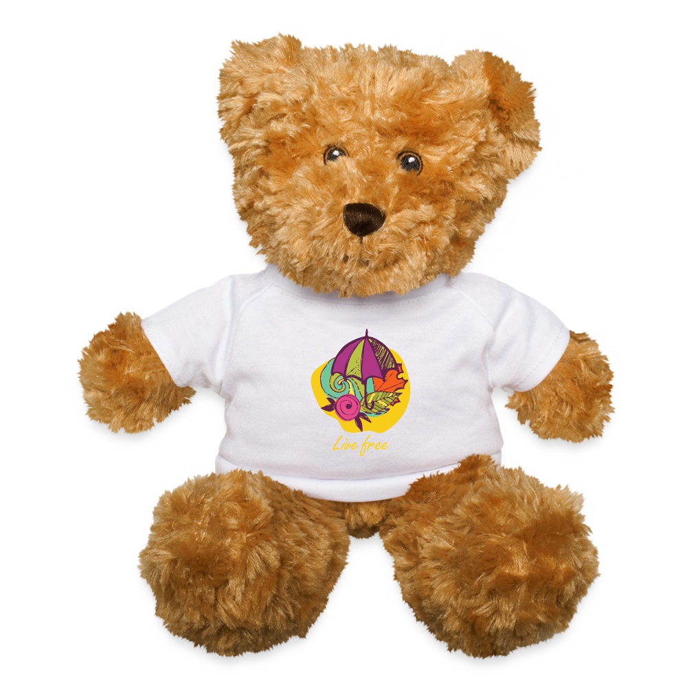 Teddy Bear "Life free" - white