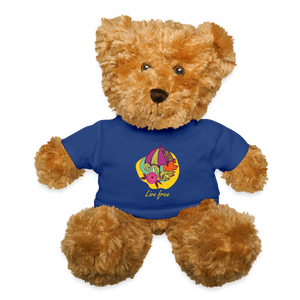 Teddy Bear "Life free" - royal blue